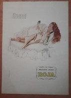 VINTAGE Advertising Print: ROJA 35/26 Cm+- 10/14inch ( 1947 France Illustr.) - Advertising