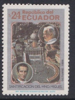 Canonization Of Francisco Cordero Febres (brother Miguel) - 1984 - MNH - Equateur
