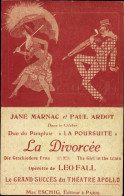 CPA Jane Marnac Und Paul Ardot, Parapluie Duo La Poursuite, Theater Apollo - Historische Figuren