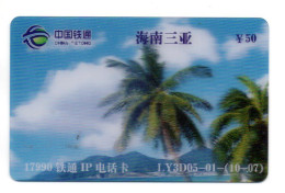 Plage Palmier Arbre Tree  Télécarte 3 D Chine Phonecard NSB Card  (K 439) - Chine