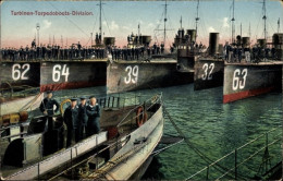 CPA Deutsche Kriegsschiffe, Turbinen Torpedoboots Division, 63, 32, 39, 64, 62, Kaiserliche Marine - Autres & Non Classés