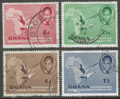 Ghana. 1957 Independence. Used Complete Set. SG 166-169. M5116 - Ghana (1957-...)