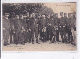 COOLUS: Gare, Groupe D'officiers Du Service De Garde Des Voies De Communication 1906 - état - Other & Unclassified