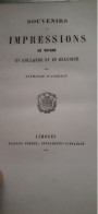 Souvenirs Et Impressions De Voyages En HOLLANDE Et En BELGIQUE ALPHONSE D'AUGEROT Barbou Frères 1856 - Romantiek