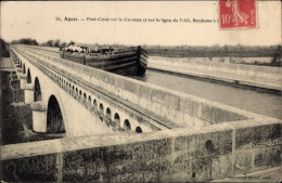 CPA Agen Lot Et Garonne, Pont-Canal An Der Garonne Und An Der Midi-Linie - Other & Unclassified
