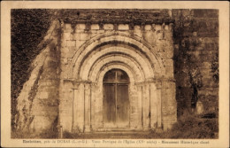 CPA Duras Lot Et Garonne, Esclottes, Alter Portikus Der Kirche, Historisches Denkmal Der Klasse - Other & Unclassified