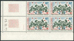 TAAF - N°52/53  - FLORE  - BLOC DE 4 - COINS DATES - Unused Stamps