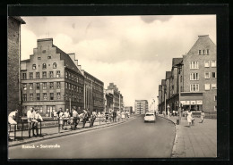 AK Rostock, Steinstrasse Mit Hochhaus  - Autres & Non Classés