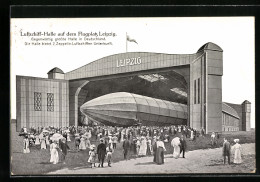 AK Leipzig, Luftschiffhalle, Zeppelin  - Dirigeables