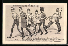 Künstler-AK Ad. Hoffmann: Deutscher Gendarm Verhaftet Engländer, Propaganda 1. Weltkrieg  - Guerre 1914-18