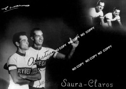 PHOTO CYCLISME REENFORCE GRAND QUALITÉ ( NO CARTE ), JORDI CLAROS - GABRIEL SAURA 1956 - Wielrennen