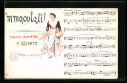 Künstler-AK Sign. P. Scoppetta: `mmaculati!, Melodia Napoletana Di V. Valente  - Other & Unclassified