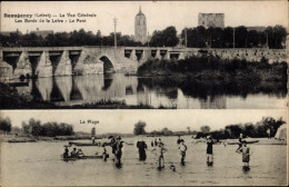 CPA Beaugency Loiret, La Vue Generale, Les Bords De La Loire, Le Pont, La Plage - Sonstige & Ohne Zuordnung