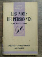 Les Noms De Personnes Presses Universitaires De France - Other & Unclassified