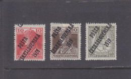 CSSR - CZECHOSLOVAKIA - 1919 - * / **  - HUNGARIAN STAMPS KARL & ZITA WITH OVERPRINT - Mi. 138, 139, 141 - Unused Stamps
