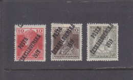 CSSR - CZECHOSLOVAKIA - 1919 - * / **  - HUNGARIAN STAMPS KARL & ZITA WITH OVERPRINT - Mi. 138, 139, 141 - Nuevos