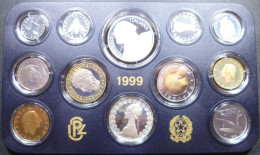 Italia - Serie Zecca Proof 1999 - 12 Valori - KM# PS16 - Gig# S.26/P - Mint Sets & Proof Sets