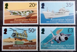 Ascension 2022, 40th Anniversary Of Falklands Liberation Aviation, MNH Stamps Set - Ascension (Ile De L')