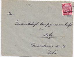 37223# HINDENBURG LOTHRINGEN LETTRE Obl HEMINGEN 15 Février 1941 HEMING MOSELLE METZ - Covers & Documents