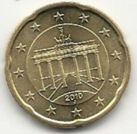 20 Cent, 2010,  Prägestätte (J),  Vz, Sehr Gut Erhaltene Umlaufmünzen - Germany