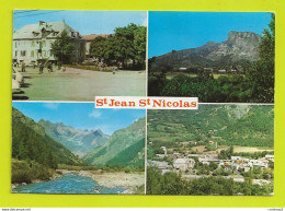 05 ST JEAN ST NICOLAS Vers Gap Chabottes N°41 Pont Du Fossé Sa Place Pétanque Jeu De Boules Son Drac VOIR DOS En 1972 - Gap
