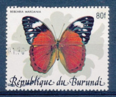 BURUNDI 1989 ISSUE WITH OVERPRINT BUTTERFLIES VLINDERS  USED - Oblitérés