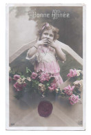 Jeune Fille Sort D'une Enveloppe - Bonne Année 1911 - Lettre - Cachet De Cire - Fillette - Colorisée - Animée - Portretten