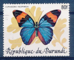 BURUNDI 1989 ISSUE WITH OVERPRINT BUTTERFLIES VLINDERS  USED - Used Stamps