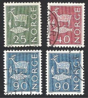 Norwegen, 1963, Mi.-Nr. 491-493 X+y, Gestempelt - Usados