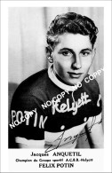 PHOTO CYCLISME REENFORCE GRAND QUALITÉ ( NO CARTE ), JACQUES ANQUETIL TEAM HELYETT 1956 - Wielrennen