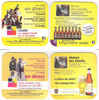 Lot 2 Sous Bocks Brasserie Des Légendes Ath Ducasse 2017/2018 Recto Verso - Beer Mats