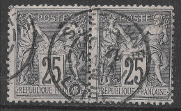 Lot N°124 Paire N°97,oblitéré Cachet à Date LOIRE St ETIENNE - 1876-1898 Sage (Type II)