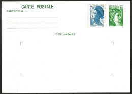 FRANCE: **, ENTIER N° YT 2154 CP1, Afft Complémentaire, Non Circulé, TB - Standard Postcards & Stamped On Demand (before 1995)
