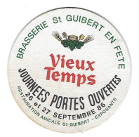 115a Brie. Grade Mont St Guibert  Vieux Temps Portes Ouvertes 26-27 Sept. 86 (plooi) - Beer Mats