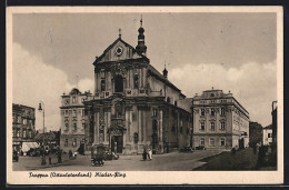 AK Troppau /Ostsudetenland, Nieder-Ring Mit Kirche  - Tsjechië