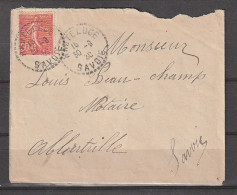 France Seul Sur Lettre Semeuse Lignée N° 199 H-Luce (Savoie)pour Alberville (Savoie)du 30/09/1930 - Cartas & Documentos