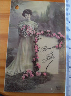 Carte Fantaisie De Fleuriste - Bonne Fête  - 6x10cm - Sonstige & Ohne Zuordnung