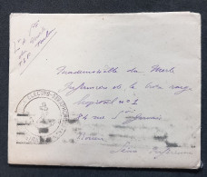 Petite Enveloppe En Franchise Militaire Cachet à Ancre SERVICE ELECTRO-SEMAPHORIQUE De TSF TOULON > Hôpital N°1 Rouen - 1. Weltkrieg 1914-1918