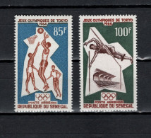 Senegal 1964 Olympic Games Tokyo, Basketball, Athletics Set Of 2 MNH - Verano 1964: Tokio