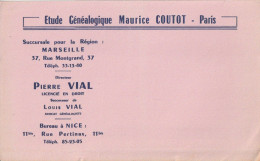 Buvard -  Etude Généalogique Maurice COUTOT, Paris - Other & Unclassified