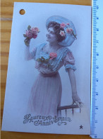 Carte Fantaisie De Fleuriste - Heureux Anniversaire- 6x10cm - Autres & Non Classés
