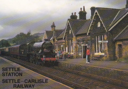 Settle Railway Station, 777 "Sir Lamiel" - Northumberland, Unused Postcard - Sonstige & Ohne Zuordnung