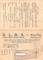 014687 "A.L.B.A. - BIELLA - ALLEANZA LANIFICI BIELLESI ALTAMODA - CARTOLINA POSTALE, RICHIESTA CAMPIONI" - Winkels