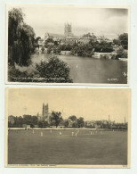 WORCESTER - CATHEDRAL FROM THE CRICKET + THE RIVER AND CATHEDRAL  - VIAGGIATA FP - Worcester