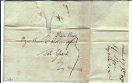 Lettre De MALINES Du 7 Octobre (8bre) 1791 à GHENT + Port 3 + Griffe MALINES - 1714-1794 (Pays-Bas Autrichiens)