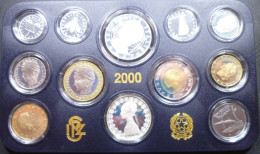 Italia - Serie Zecca Proof 2000 - 12 Valori - KM# PS17 - Gig# S.27/P - Mint Sets & Proof Sets