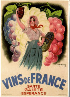 N°42081  Z -cpsm Vins De France -santé, Gaieté, Espérance- - Viñedos