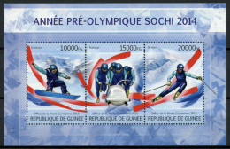 Olympische Spelen  2014 , Guinea - Blok Postfris - Winter 2014: Sochi