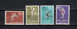 Turkey 1964 Olympic Games Tokyo. Athletics, Wrestling Set Of 4 MNH - Zomer 1964: Tokyo