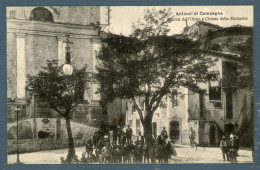 °°° Cartolina - Anticoli Di Campagna Piazza Dell'olmo E Chiesa Delle Monache Formato Piccolo - Viaggiata °°° - Frosinone